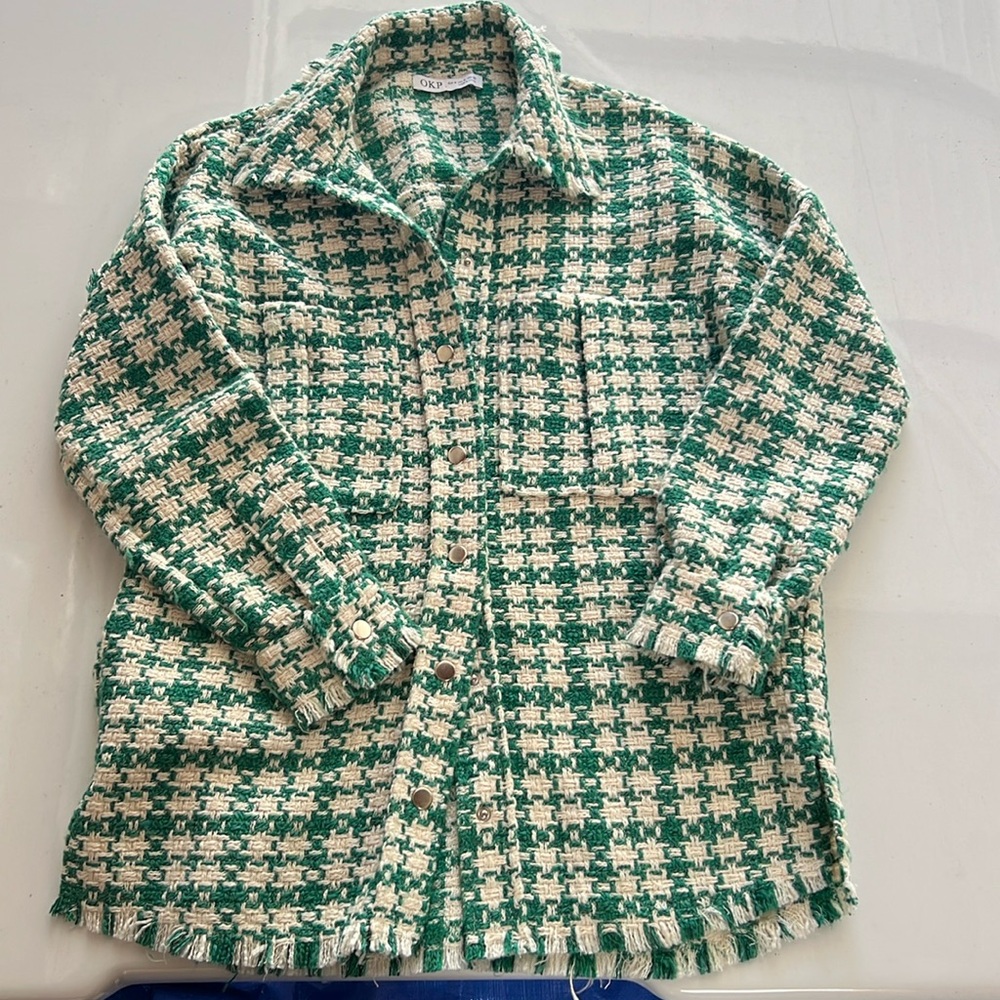 OKP designer houndstooth coat sz medium